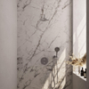 BRAUER Édition Brossée douche pluie thermostatique encastrée - 3 voies - rond - ensemble 81 - douche principale de 20 cm - bras mural courbé - douchette à main 3 positions - flexible de douche - coude mural - inox brossé PVD SW1159159