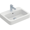 Villeroy en boch Architectura inbouw wastafel 55x43cm 1 kraangat met overloop wit SW29515 Villeroy en boch Architectura inbouw wastafel 55x43cm 1 kraangat met overloop wit SW29515