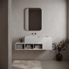 Ideavit Solidtetris Lavabo mural - 120x40x40cm - Solid Surface - 5 compartiments de rangement - blanc mat SW1478093