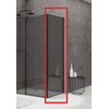 Van Rijn Products ST06 Paroi fixe - 70x200cm - Verre fumé gris - épaisseur 8mm - pour cabine d'angle - profil mural - Noir SW956305
