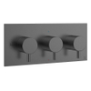Crosswater MPRO 3 Mitigeur de douche - thermostatique - 3 boutons - horizontal - gunmetal SW928261
