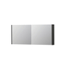 INK SPK1 spiegelkast – 140x60x14 cm – 2 deuren, dubbelzijdige spiegeldeuren – Mat antraciet SW493869