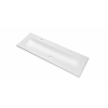 INK Reflekt lavabo - 120x40x1.5cm polystone central avec 2 trous de robinet - mat blanc SW955946