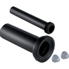 Geberit Toestelaansluiting aansluitgarnituur PE - voor wandcloset - diameter 110mm verlengd - 10cm - 30cm - met afdichtrubber - zwart 0710448