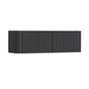 H&R Badmeubelen Juice Wastafelonderkast - 140x45x40cm - linkerhoek afgerond - 3D-front - 2 lades - geïntegreerde greep - antraciet mat SW1260148