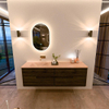 Mondiaz CIRO-DLUX Badkamermeubelset - 160x45x50cm - Solid surface wastafel Saba - 1 wasbak Links - zonder kraangaten - 4 lades - Shadow SW1532720