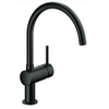GROHE Minta Mitigeur de cuisine - haut - bec rond pivotant - noir mat SW67951