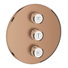 Grohe Grohtherm SmartControl Afbouwdeel - voor inbouwkraan - volumeregeling (stopkraan) - 3 functies - rond - brushed warm sunset (koper) SW354765