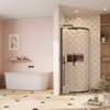 Crosswater Asura porte de douche - 90x90x200cm - porte pivotante - noir mat SW1208424