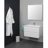 Adema Bella badmeubel met acryl wastafel 1 kraangat met spiegel 80x55x46cm Wit hoogglans SW398134 Adema Bella badmeubel met acryl wastafel 1 kraangat met spiegel 80x55x46cm Wit hoogglans SW398134