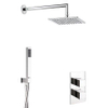 Crosswater inbouw doucheset inclusief 20cm vierkante hoofddouche en handdoucheset chroom SW487218 Crosswater inbouw doucheset inclusief 20cm vierkante hoofddouche en handdoucheset chroom SW487218