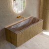 MONDIAZ KURVE-DLUX Meuble de salle de bains 110cm couleur Dusk avec 1 tiroir et 0 porte. Lavabo BIG MEDIUM Central sans trou de robinet Oza. SW1432994
