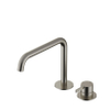 Hotbath Ace Mitigeur de lavabo - monotrou - bec orientable - 2 trous - Nickel brossé (acier inoxydable) SW1117600