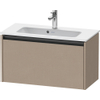 Duravit Ketho.2 Wastafelonderbouwkast - met 1 lade - 68x39x44cm - met greep antraciet - linnen mat SW773068