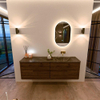 Mondiaz CIRO-DLUX Ensemble de meubles de salle de bains - 160x45x50cm - vasque Solid surface Lava - 1 vasque à droite - sans trous de robinet - 4 tiroirs - Dusk SW1532953
