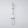 Adema Sparkle 2.0 Doucheset - thermostaatkraan - 70cm glijstang - ronde handdouche - metalen doucheslang - chroom SW1481409