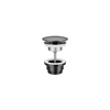 Hotbath Cobber Always open plug - met schroef - rond - PVD - gepolijst zwart SW1119151