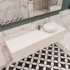 MONDIAZ LUSH Ensemble de meuble de salle de bain - 150cm - 1 tiroir - lavabo BARCO - vasque à droite - 1 trou de robinet - sous-couche SW409688
