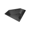 Xenz Cyprus Baignoire d'angle - 145x145x53 - vidage Central - acrylique - ebony SW103542