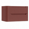 H&R Badmeubelen Juice Wastafelonderkast - 80x45x50cm - linkerhoek afgerond - 2 lades - geïntegreerde greep - Terra mat SW1489086