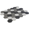 The Mosaic Factory London mozaïektegel - 28x33cm - 6mm - hexagon - R11 - mat contrast mix (grijs) SW382567