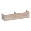 BRAUER Embrace meuble sous-lavabo - 159.8x35x45.5cm - 2 tiroirs softclose - sans poignées - 2 découpes pour siphon - chêne massif - chêne à lamelles blanc SW445117