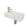 Wiesbaden Mini-Rhea pack lave-mains – 36 x 18 x 9 cm – céramique blanche – perçage à gauche – robinet inox SW794549