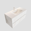 MONDIAZ VICA 100cm badmeubel carrara marmer 2 lades wastafel cloud midden met 1 kraangat SW410235 MONDIAZ VICA 100cm badmeubel carrara marmer 2 lades wastafel cloud midden met 1 kraangat SW410235