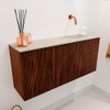Mondiaz JOYA-DLUX 90cm toiletmeubel - kleur Ruby - Wastafel FAYE positie Rechts Zonder kraangat kleur Frappe. SW1423464