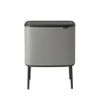 Brabantia Bo Touch Bin Poubelle - 36 litres - seau intérieur en plastique - mineral concrete grey SW1117507