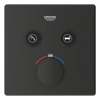 GROHE Grohtherm SmartControl afbouwdeel - vierkant - thermostatisch - 2 functies - mat zwart SW1477582