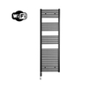 Sanicare HVW Radiateur électrique - 172x45cm - 920W - wifi - thermostat - noir - en bas à gauche - noir mat SW1185633