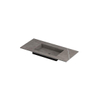 INK Post wastafel - 100x45x1cm - 1 wasbak - 0 kraangaten - keramiek Armani grey mat SW693249