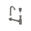IVY Pact Set de lavabo - posé - courbé - modèle S - bouchon always open - Metal black brossé PVD SW1031668