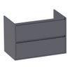 Saniclass New Future wastafelonderkast 80x46x55cm 2 softclose greeploze lades met 1 sifonuitsparing MDF hoogglans Grijs SW24880 Saniclass New Future wastafelonderkast 80x46x55cm 2 softclose greeploze lades met 1 sifonuitsparing MDF hoogglans Grijs SW24880