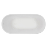 Xenz Mario Baignoire îlot 154x68x65cm avec pieds avec vidage solid surface Blanc mat SW102877 Xenz Mario Baignoire îlot 154x68x65cm avec pieds avec vidage solid surface Blanc mat SW102877