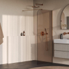BRAUER Orion Inloopdouche - 90x200cm - brons glas - glascoating - PVD - Geborsteld Koper SW1476022