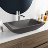 Mondiaz Topi waskom 59.5x34.5x10cm rechthoek opbouw Solid Surface Darkgrey/Darkgrey SW643584 Mondiaz Topi waskom 59.5x34.5x10cm rechthoek opbouw Solid Surface Darkgrey/Darkgrey SW643584
