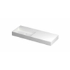 Ink United wastafel - 120x45x11cm - wasbak links - zonder kraangat - mat wit SW956062