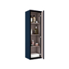 FugaFlow Eccelente Arredo Armoire colonne - 120x34.5x34.5cm - 1 porte - MDF - Bleu marine mat SW1123272