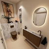 MONDIAZ TURE-DLUX Meuble toilette - 100cm - Rust - EDEN - vasque Glace - position droite - 1 trou de robinet SW1103508