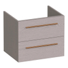 BRAUER Trust wastafelonderkast 60 excl. opbouwgrepen 2 softclose lades en 1 sifon uitsparing - Timber Greige SW1204096