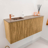 Mondiaz JOYA-DLUX 90cm toiletmeubel - kleur Oak - Wastafel FAYE positie Links 1 kraangat kleur Arena. SW1423889