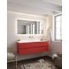 Mondiaz VICA ensemble de meuble de salle de bain - 150cm - meuble sous-vasque fire - 2 tiroirs - lavabo cloud milieu - sans trou de robinet - miroir LED - version XL 60cm haut SW1097994