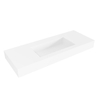 Mondiaz ZINK Talc Lavabo suspendu - 120cm - lavabo centré - bord 12cm - Solid Surface Talc SW430577