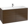 Villeroy & Boch Finion wastafelonderbouwkast met 4 laden 119.6X59.1X49.8cm v. meubelwast. 4164 C5/C1/C2/CB walnoot SW106680 Villeroy & Boch Finion wastafelonderbouwkast met 4 laden 119.6X59.1X49.8cm v. meubelwast. 4164 C5/C1/C2/CB walnoot SW106680