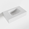 MONDIAZ LEX Lavabo à poser - 50x30x12cm - 0 trous de robinet - lavabo centré - Solid Surface Talc mat SW476325