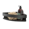 Tiger Carv Panier de douche - 21x21x7cm - modèle d'angle - noir SW771754