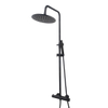 Wiesbaden Caral douche opbouwset met thermostatische mengkraan mat zwart SW158722 Wiesbaden Caral douche opbouwset met thermostatische mengkraan mat zwart SW158722