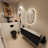 MONDIAZ TURE-DLUX Meuble toilette - 120cm - Urban - EDEN - vasque Ostra - position centrale - sans trou de robinet SW1104696